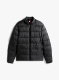 Black Mid Weight Stand Collar Jacket  Men