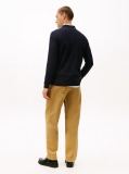 Blue Mercerized Jacquard Long Sleeve Tee  Men