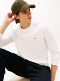 Beige Mercerized Jacquard Long Sleeve Tee  Men
