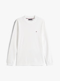 Beige Mercerized Jacquard Long Sleeve Tee  Men