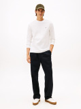 Beige Mercerized Jacquard Long Sleeve Tee  Men