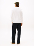 Beige Mercerized Jacquard Long Sleeve Tee  Men