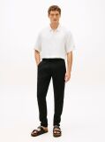 Negru Harlem Pantaloni Chino Din Amestec De In Cu Croiala Tapered  Barbati