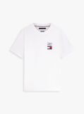 Alb Tricou Cu Guler Rotund Si Logo Brodat  Barbati
