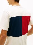 Bej Tricou Relaxat Din Jersey Cu Steag Brodat  Barbati