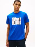 Blue T-Shirt Multicolor Cu Guler Rotund Si Logo   Barbati