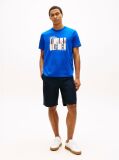 Blue T-Shirt Multicolor Cu Guler Rotund Si Logo   Barbati