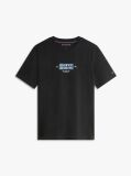 Negru T-Shirt Heritage Din Jerseu Cu Guler Rotund Si Logo  Barbati
