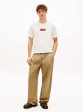Bej T-Shirt Heritage Din Jerseu Cu Guler Rotund Si Logo  Barbati