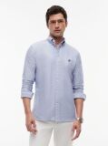 Blue Camasa Oxford Heritage Ci Croiala Regular Si Logo Brodat  Barbati