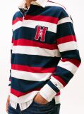 Multi Bluza De Rugby Relaxat Cu Logo Appliqué Si Dungi  Barbati