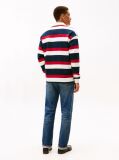 Multi Bluza De Rugby Relaxat Cu Logo Appliqué Si Dungi  Barbati