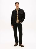 Black Relaxed Washed Denim Trucker Jacket  Men