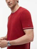 Rosu T-Shirt Tricotat Smart Casuat Tecnic   Barbati