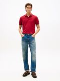 Rosu Tricou Polo Pique Cu Croiala Regular  Barbati