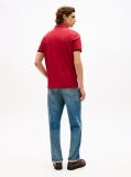 Rosu Tricou Polo Pique Cu Croiala Regular  Barbati