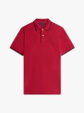 Rosu Tricou Polo Pique Cu Croiala Regular  Barbati