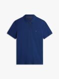 Blue Regular Fit Interlock Knit Zip Polo Shirt  Men