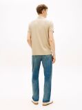 Beige Regular Fit Interlock Knit Zip Polo Shirt  Men