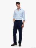 Blue Camasa Smart Casual TH Flex Cu Croiala Slim  Barbati