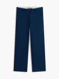 Blue Pantaloni Chinos Twill Cu Croiala Loose Si Detalii  Barbati