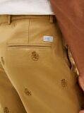 Maro Bermuda Chino Dover Cu Imprimeu Crest Brodat   Barbati