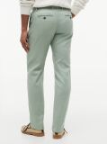 Green Denton Honeycomb Texture Straight Leg Chinos  Men