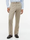 Beige Denton Straight Textured Chinos  Men