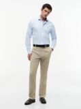 Beige Denton Straight Textured Chinos  Men