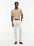 Beige Denton Straight Textured Chinos  Men