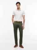 Bej Tricou Polo Din Mesh Jersey Cu Croiala Regular  Barbati