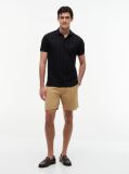 Negru Tricou Polo Cu Croiala Normala Si Dungi In Nuante Asortate  Barbati
