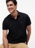 Negru Tricou Polo Cu Croiala Normala Si Dungi In Nuante Asortate  Barbati