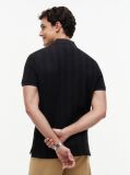 Negru Tricou Polo Cu Croiala Normala Si Dungi In Nuante Asortate  Barbati