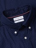 Blue Camasa Flex Din Poplin Cu Croiala Regular Si Model Printat  Barbati