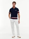 Blue Tricou Polo Signature Cu Croiala Normala  Barbati