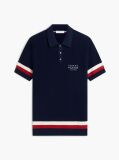 Blue Tricou Polo Signature Cu Croiala Normala  Barbati