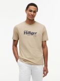 Beige Logo Graphic Jersey T-Shirt  Men