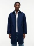 Blue New York Label Relaxed Car Coat  Men