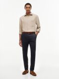 Blue Bleecker Slim Printed Structured Chinos  Men