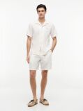 Bej Dover Pantaloni Scurti Chino Din Amestec De In 8"  Barbati