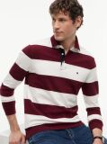 Multi Rugby Stripe Long Sleeve Polo Shirt  Men