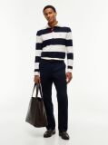 Multi Rugby Stripe Long Sleeve Polo Shirt  Men