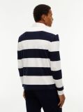Multi Rugby Stripe Long Sleeve Polo Shirt  Men