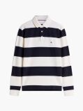 Multi Rugby Stripe Long Sleeve Polo Shirt  Men