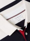 Multi Rugby Stripe Long Sleeve Polo Shirt  Men