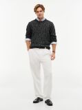 Blue New York Label Wool Blend Relaxed Jumper  Men