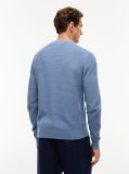 Blue Pulover Din Casmir Cu Guler Crew  Barbati