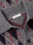 Gri Cardigan Din Alpaca Cu Croiala Lejera  Barbati