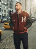 Multi Wool Blend Varsity Jacket With Cashmere  Men
